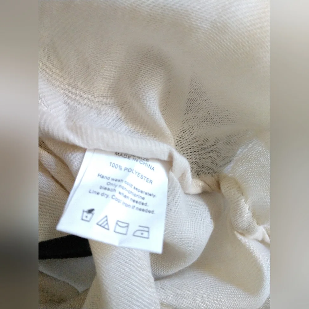 NEW Two Pack Infinity Scarf Fashion Scarves White/Cream with Black Walmart 6009